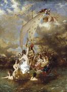 William Etty Youth on the Prow and Pleasure at the Helm oil painting
